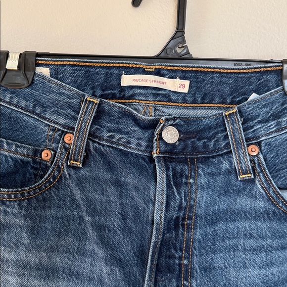 Levi's ribcage straight 29 Blue Denim Jeans - Picture 2 of 10